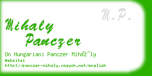 mihaly panczer business card